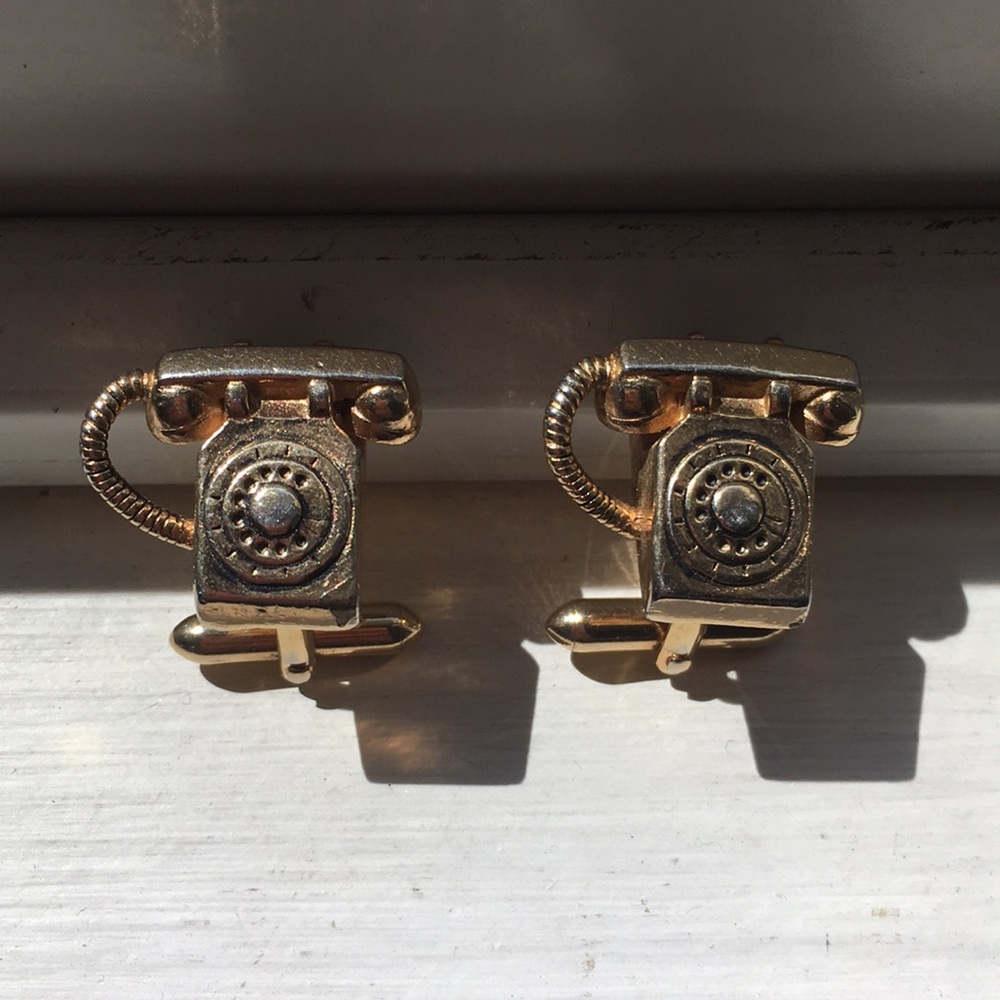 Vintage Swank Rotary Phone Cufflinks